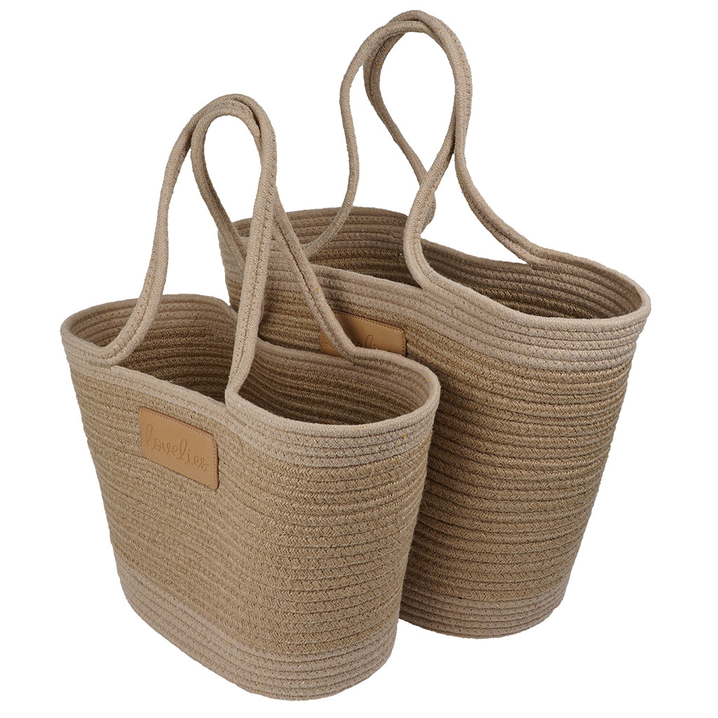 Flamencos strandtaske, stor - Latte